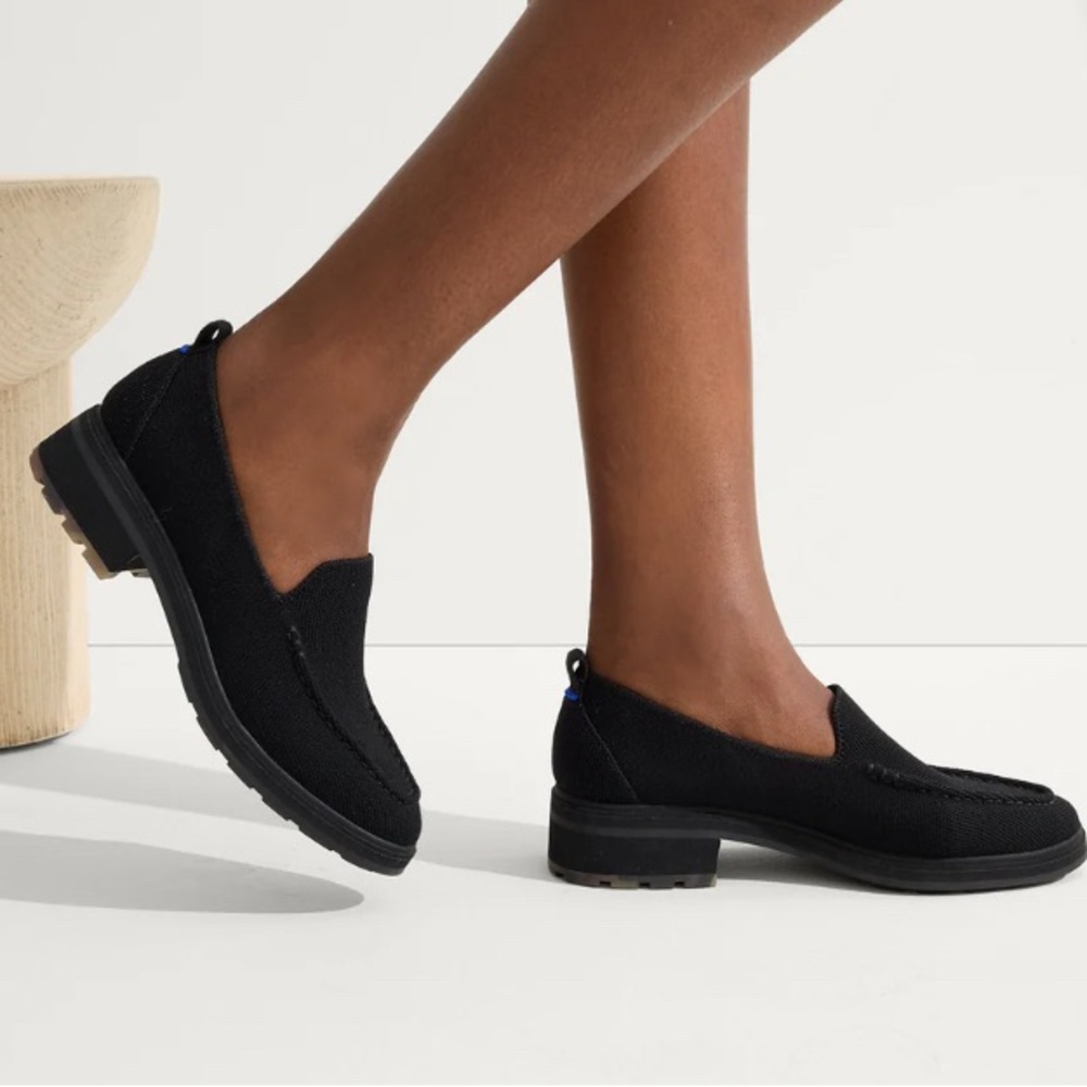 Rothys black onyx lug sole loafer 8.5 90s preppy Y2K
